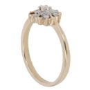 9ct Yellow Gold 0.25ct Brilliant Cut Diamond Cluster Ring