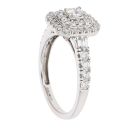 18ct White Gold 0.81ct Diamond Cluster Ring