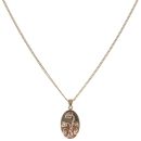 9ct Yellow and Rose Gold Flower Clogau Pendant and Chain 16"