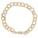 9ct Yellow Gold Patterned Belcher Bracelet 8.5"