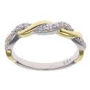 Gold Plated Silver Twist Eternity Ring