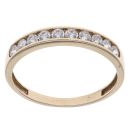 9ct Yellow Gold Cubic Zirconia Half Eternity Ring