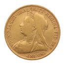 1897 Victoria Old Head UK Half Sovereign Coin