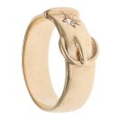 9ct Yellow Gold Cubic Zirconia Buckle Ring