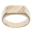 9ct Yellow Gold Patterned Signet Ring