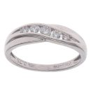 Platinum 0.25ct Brilliant Cut Diamond Crossover Ring