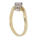 18ct Yellow Gold 0.20ct Brilliant Cut Diamond and Sapphire Ring