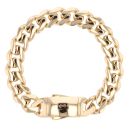 14ct Yellow Gold Monaco Curb Classic Plain Lock Bracelet 8.5"