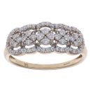 9ct Yellow Gold 0.25ct Brilliant Cut Diamond Fancy Cluster Ring