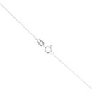 Silver Cubic Zirconia Cluster Pendant And Chain 18" by Icesia