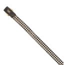 14ct Yellow Gold Monaco Black Cubic Zirconia Pave Bracelet 8"