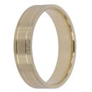 9ct Yellow Gold Striped Wedding Band 5.9mm