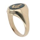 9ct Yellow Gold Masonic Bloodstone Signet Ring