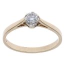 9ct Yellow Gold 0.25ct Brilliant Cut Diamond Solitaire Ring