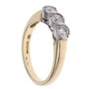 18ct Yellow Gold 0.55ct Brilliant Cut Diamond Trilogy Ring