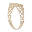 9ct Yellow Gold Lattice Dad Ring