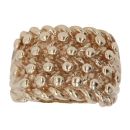 9ct Yellow Gold Four Row Keeper Ring