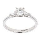 18ct White Gold Certificated Diamond Solitaire Ring