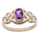 9ct Yellow Gold Amethyst Solitaire Ring