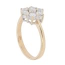 14ct Yellow Gold Cubic Zirconia Cluster Ring
