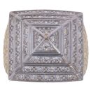 9ct Yellow Gold Cubic Zirconia Pyramid Ring