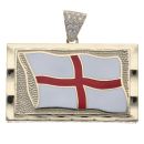 9ct Yellow Gold St George Flag Pendant