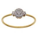 22ct Yellow Gold Cubic Zirconia Cluster Ring