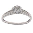 9ct White Gold 0.50ct Brilliant Cut Diamond Cluster Ring