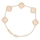 9ct Yellow Gold Mother of Pearl Petal Bracelet 7.5"