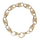 9ct Yellow Gold Patterned Tulip Bracelet 8.5"