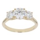 9ct Yellow Gold 2.30ct Brilliant Cut Lab Grown Diamond Trilogy Ring
