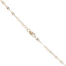 14ct Yellow Gold Cubic Zirconia and Pink Gemstone Floral Cluster Pendant and Chain 18"