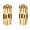 22ct Yellow Gold Textured Stud Earrings