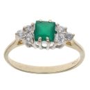 9ct Yellow Gold Cubic Zirconia Chalcedony Cluster Ring