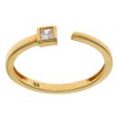 22ct Yellow Gold Cubic Zirconia Open Square Ring