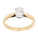 18ct Yellow Gold Oval 0.56ct Diamond Solitaire Ring