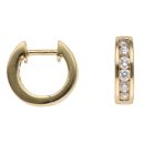 18ct Yellow Gold 0.35ct Brilliant Cut Diamond Hoop Earrings