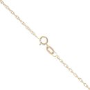 9ct Yellow Gold 0.01ct Diamond and Ruby Cluster Pendant and Chain 18"