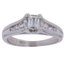18ct White Gold 1.01ct Millennium and Brilliant Cut Solitaire Ring
