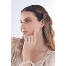 9ct White Gold Big Show Lab Grown Diamond Cluster Ring G VS