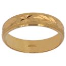 22ct Yellow Gold Diamond Cut Wedding Band 4mm