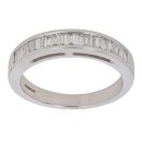 18ct White Gold 0.47ct Baguette Cut Diamond Half Eternity Ring