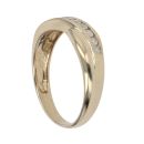 9ct Yellow Gold 0.25ct Brilliant Cut Diamond Crossover Ring