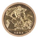 1982 Elizabeth II Half Sovereign Decimal Portrait UK Coin