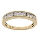 18ct Yellow Gold 0.45ct Brilliant Cut Diamond Half Eternity Ring