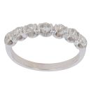 18ct White Gold 0.50ct Brilliant Cut Diamond Half Eternity Ring
