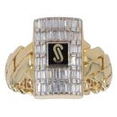 14ct Yellow Gold Monaco Classic Cubic Zirconia Cluster Ring