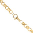 Sterling Silver Gold Plated Plain And Patterned Belcher Chain 24"