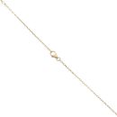 18ct Yellow Gold Onyx Clover Chain 18"