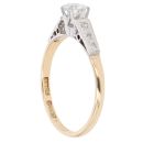 18ct Yellow Gold And Platinum 0.50ct Brilliant Cut Diamond Solitaire Ring